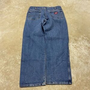 Dickies Men’s Blue Denim Jeans 36x32 Straight Leg 5-Pocket Workwear baggy